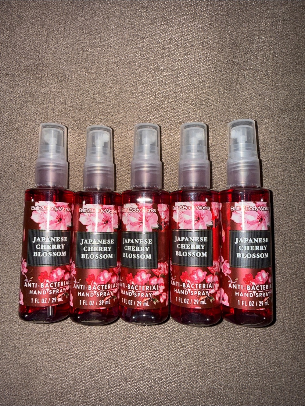 BBW 5pc Japanese cherry blossom Antibacterial hand spray